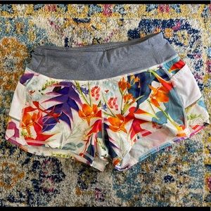 Athleta Tropical Floral Ready Set Go running short